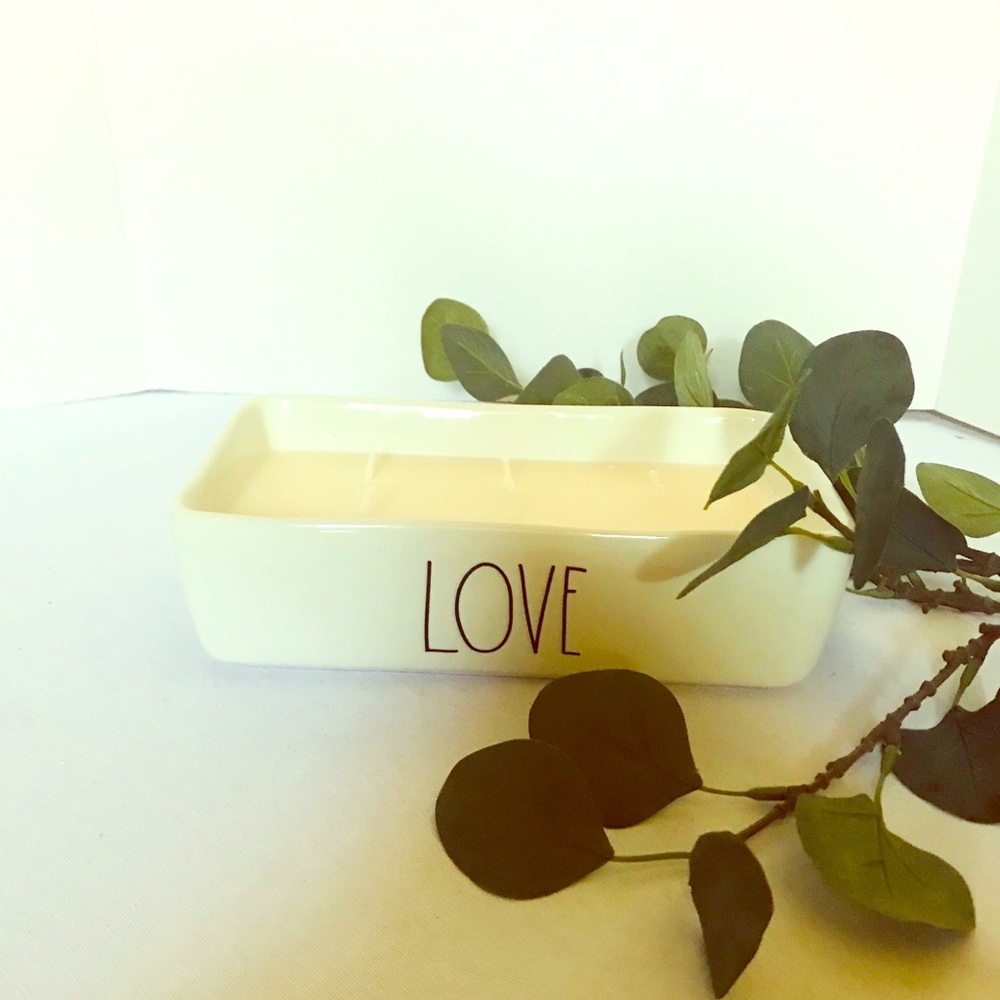 Rae Dunn LOVE Candle and Bread Pan